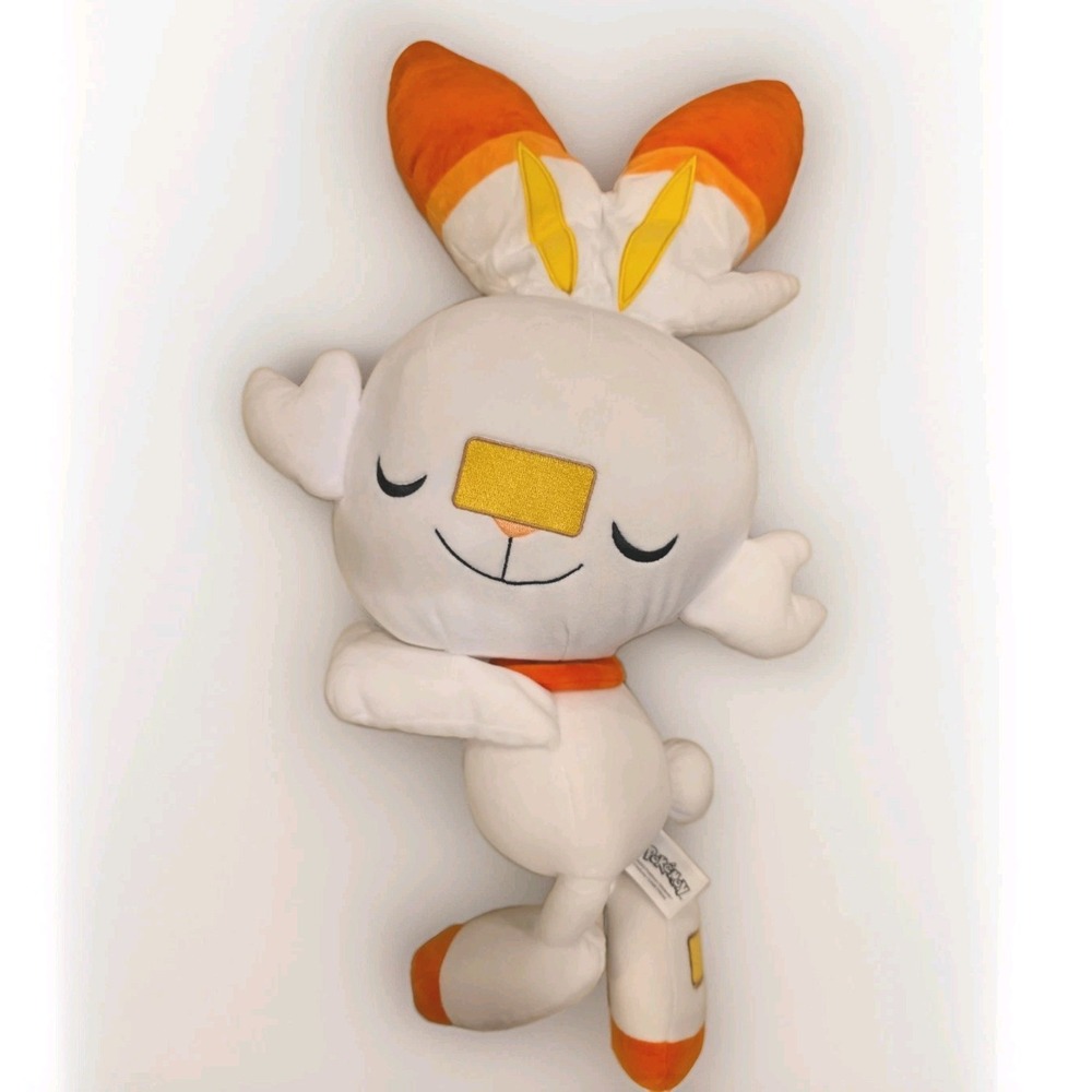Pokemon 24" Sleeping Scorbunny Plush Officially Licensed Jazwares - 2023